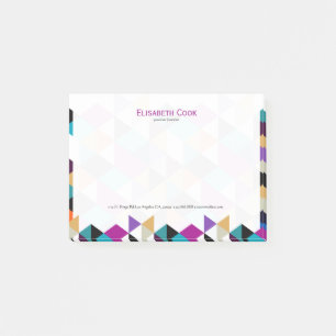 Colourful Modern Geometric Abstract Triangles Post-it Notes