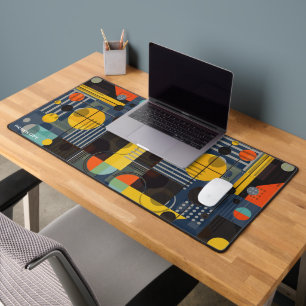 Colourful modern geometric art desk mat