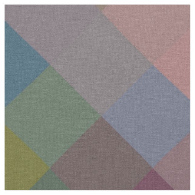 Colourful Modern Geometric Diamond Pattern #5 Fabric (Close Up)