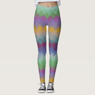 Colourful Modern Geometric Pattern #39 Leggings