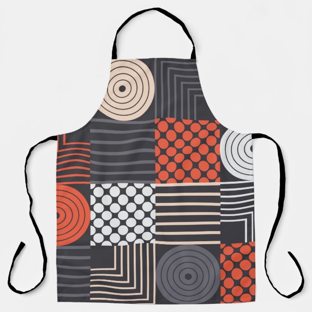 Colourful modern geometric seamless pattern apron (Front)