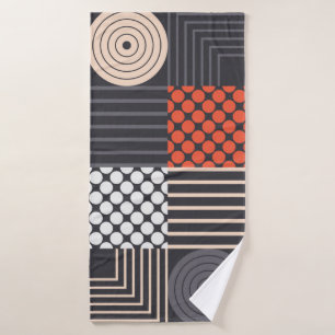Colourful modern geometric seamless pattern bath towel
