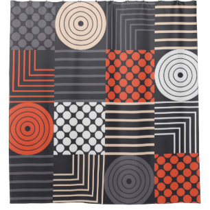 Colourful modern geometric seamless pattern shower curtain
