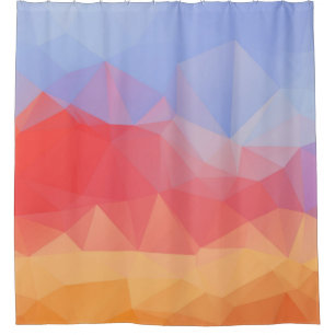 Colourful Modern Geometric Seamless Pattern Shower Curtain