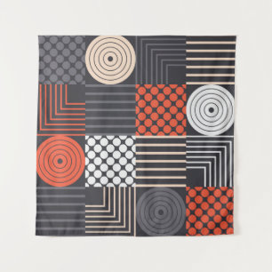 Colourful modern geometric seamless pattern tapestry