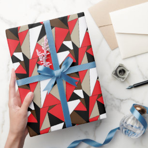 Colourful Modern Geometric Shapes Wrapping Paper