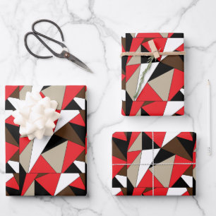 Colourful Modern Geometric Shapes Wrapping Paper Sheet