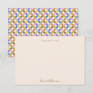 Colourful Modern Geometric Shower Personalised Thank You Card