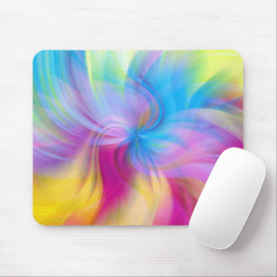 Colourful Modern Glam Pink Blue Swirl Mouse Mat