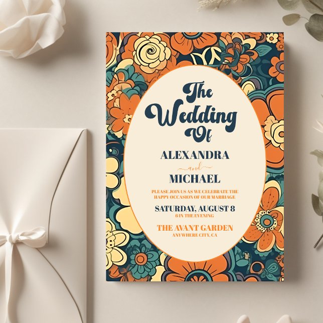 Colourful Modern Groovy Retro 70s Floral Wedding (Creator Uploaded)