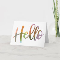 Colourful Modern Hand Lettering Hello