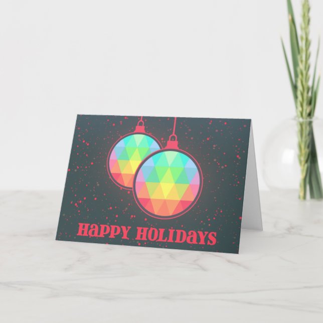Colourful Modern Happy Holidays Holiday Card (Front)