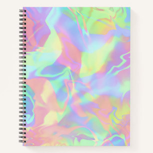 Colourful Modern Holographic Abstract  Notebook