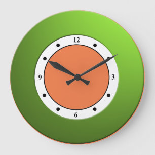 Colourful Modern Metallic Green Frame on any Large Clock