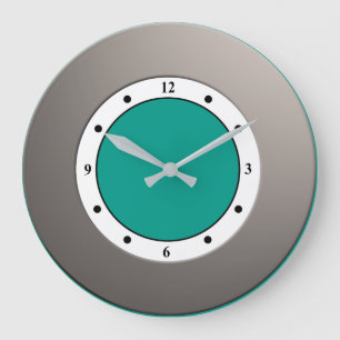 Colourful Modern Metallic Silver Frame on any Large Clock