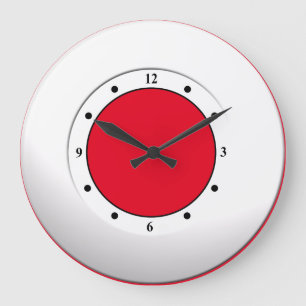 Colourful Modern Metallic White Frame on any Large Clock