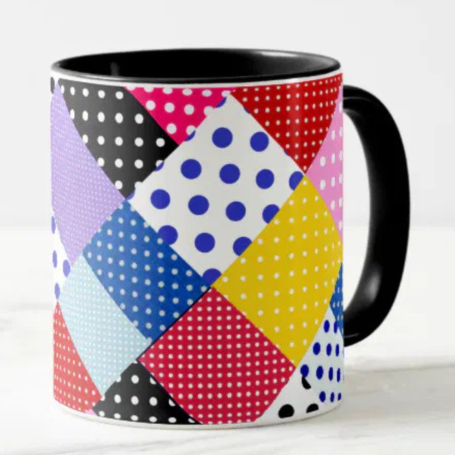 Colourful Modern Mosaic Dots Pattern           Mug (Creator Uploaded)