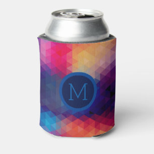 Colourful Modern Mosaic Geometric Pattern Can Cooler