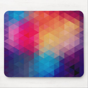 Colourful Modern Mosaic Geometric Pattern Mouse Mat