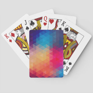 Colourful Modern Mosaic Geometric Pattern Playing Cards