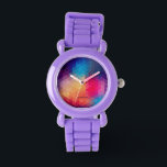 Colourful Modern Mosaic Geometric Pattern Watch<br><div class="desc">Modern colourful mosaic polygonal geometric seamless pattern. If you need any help customising any of my designs,  contact ArtOnWear designer. Free text formatting with live help available by request.</div>