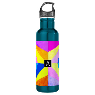 Colourful Modern Multi-Coloured Geometric   710 Ml Water Bottle