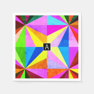 Colourful Modern Multi-Coloured Geometric Napkin