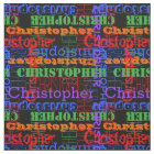 Colourful Modern Name Collage Rainbow Black