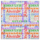Colourful Modern Name Collage Rainbow
