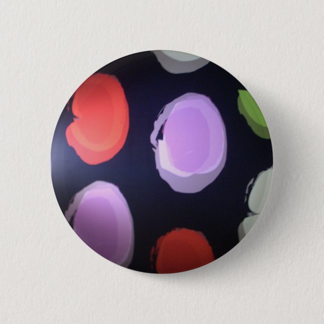 Colourful Modern Pattern Polka Dot Art Print 6 Cm Round Badge (Front)
