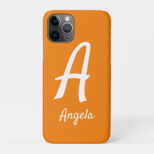 Colourful modern personalise initial name monogram iPhone 11 pro case