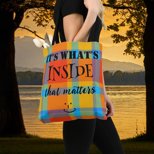 Colourful Modern Plaid Pattern Bag (Creator Uploaded)