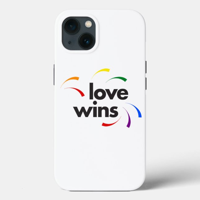 Colourful, modern, playful design of Love Wins Case-Mate iPhone Case (Back)