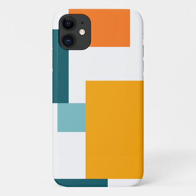 Colourful, modern, playful square geometric patter Case-Mate iPhone case (Back)