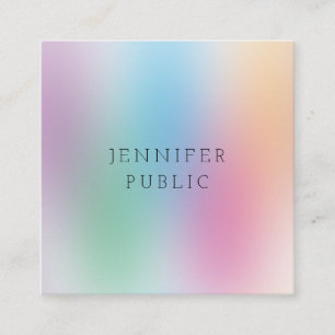 Colourful Modern Professional Elegant Template Square Business Card