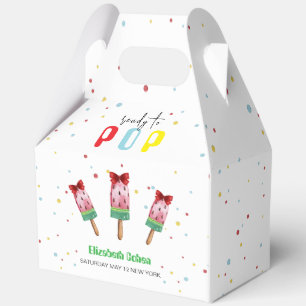 Colourful Modern Ready To Pop Ice Cream Baby Showe Favour Box