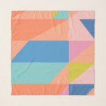 Colourful Modern Shapes in Bright Blue and Orange Scarf<br><div class="desc">Colourful Shapes in Orange,  Pink,  and Blue</div>