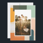 Colourful Modern Shapes Portrait Photo Holiday Card<br><div class="desc">Abstract shapes in soft but fun colours give this landscape frame style photo holiday card a non-traditional but warm feeling. Add a longer message of holiday cheer to the back and easily share your family updates with loved ones.</div>