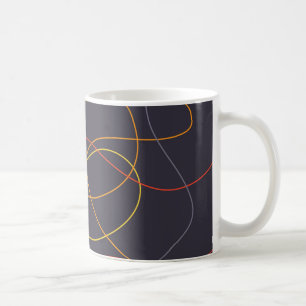 Colourful, modern, simple, trendy,curvy messy line coffee mug