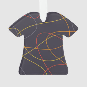 Colourful, modern, simple, trendy,curvy messy line ornament