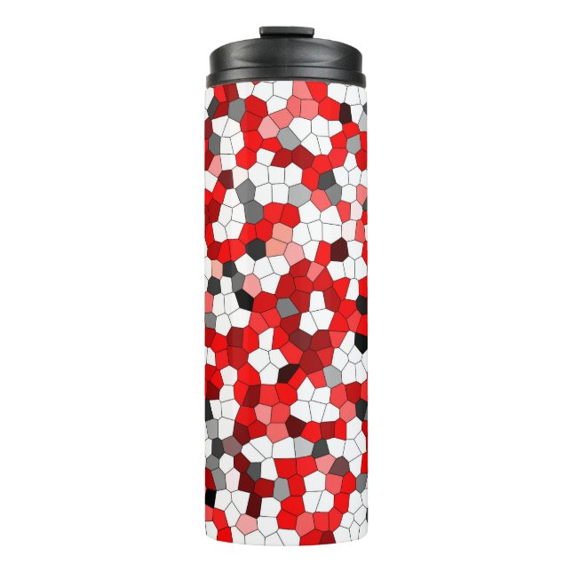 Colourful Modern Stained Glass Pattern Thermal Tumbler (Front)