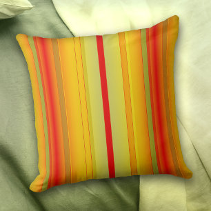 Colourful Modern Striped Pattern Pillow