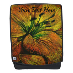 colourful modern style pattern yellow and black backpack