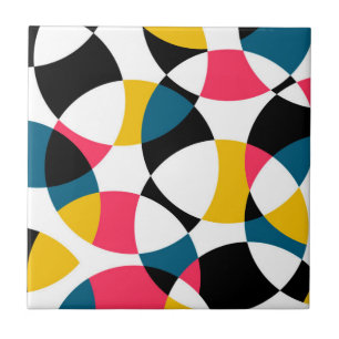 Colourful, modern, trendy, cool circular graphic tile