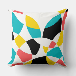 Colourful, modern, trendy, cool, unique circular cushion