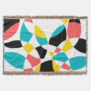 Colourful, modern, trendy, cool, unique circular throw blanket