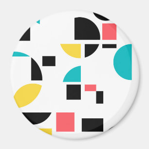 Colourful, modern, trendy, fun, cheerful geometric magnet