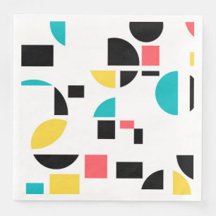Colourful, modern, trendy, fun, cheerful geometric napkin