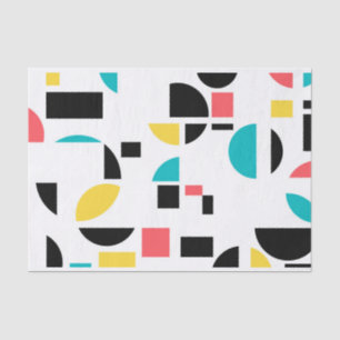 Colourful, modern, trendy, fun, cheerful geometric tissue paper