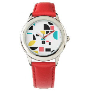 Colourful, modern, trendy, fun, cheerful geometric watch